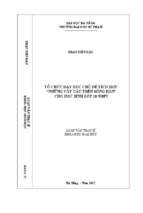 Tổ chức dạy học chủ đề tích hợp “những cây cầu trên sông hàn” cho học sinh lớp 10 thpt.