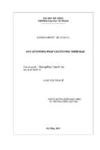Một số phương pháp giải phương trình hàm..
