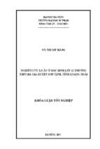 Nghiên cứu lo âu ở học sinh lớp 12 trường thpt ba gia huyện sơn tịnh, tỉnh quảng ngãi.