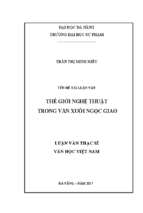 Thế giới nghệ thuật trong văn xuôi ngọc giao..