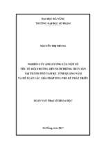 Nghiên cứu ảnh hưởng của một số yếu tố môi trường đến nuôi trồng thuỷ sản tại thành phố tam kỳ, tỉnh quảng nam và đề xuất các giải pháp ứng phó để phát triển.