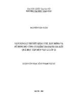 Vận dụng lí thuyết khảo thí, xây dựng và sử dụng bộ công cụ kiểm tra đánh giá kết quả học tập môn vật lí lớp 12