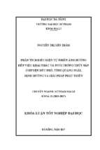Phân tích điều kiện tự nhiên ảnh hưởng đến việc khai thác và nuôi trồng thủy sản ở huyện đức phổ, tỉnh quảng ngãi, định hướng và giải pháp phát triển.