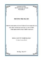 Phương pháp rèn luyện kỹ năng sử dụng bản đồ cho học sinh trong dạy học địa lý lớp 11 thpt – theo định hướng phát triển năng lực.