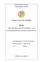 Thưc trạng phát triển vốn từ cho trẻ 4 5 tuổi người bahnar thông qua hoạt động tập nói tiếng việt