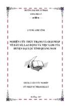 Nghiên cứu thực trạng và giải pháp về dân số, lao động và việc làm của huyện đại lộc tỉnh quảng nam