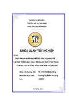 Thực trạng giáo dục trí tuệ cảm xúc cho trẻ 5 6 tuổi thông qua hoạt động làm quen tác phẩm văn học tại trường mầm non hoa phượng đỏ.