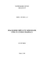 Hoạch định chiến lược kinh doanh công ty cổ phần traphaco 1