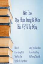 Báo cáo quy phạm trang bị điện bảo vệ và tự động