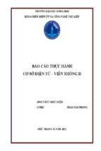 Báo cáo thực hành cơ sở điện tử – viễn thông ii