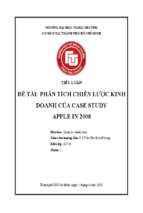 Phân tích chiến lược kinh doanh của case study apple in 2008