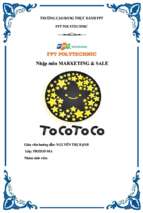 Marketing và bán hàng tại doanh nghiệp tocotoco