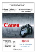 Phân tích chiến lược công ty canon