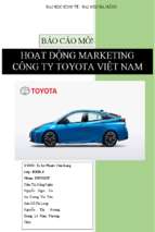 Hoạt đông marketing ̣ công ty toyota viêt nam
