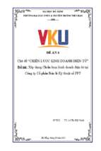 Xây dựng chiến lược kinh doanh điện tử tại công ty cổ phần bán lẻ kỹ thuật số fpt