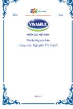 Marketing mix sản phẩm sữa công ty cổ phần sữa việt nam vminamilk