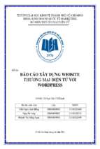 Báo cáo xây dựng website thương mại điện tử với wordpress