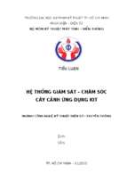 Hệ thống giám sát – chăm sóc cây cảnh ứng dụng iot