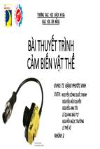 Bài thuyết trình cảm biến vật thể