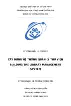 Xây dựng hệ thống quản lý thư viện building the library management system