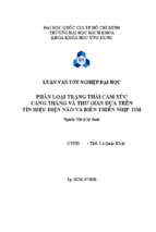 Phân loại trạng thái cãm xúc căng thẳng và thư giãn dựa trên tín hiệu điện não và biến thiên nhịp tim