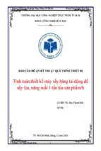 Tính toán thiết kế máy sấy băng tải dùng để sấy lúa, năng suất 1 tấn lúa sản phẩm h