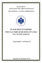 Tính toán thiết kế hệ thống xử lý bụi thải ra từ lò nung xi măng