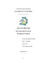 Báo cáo thực tập đề tài quản lý nhân sự của thư viện đơn vị thực tập thư viện tỉnh