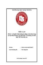 Lý thuyết về thị trường lao động và việc làm trong các học thuyết kinh tế. sự nhận thức và vận dụng vào tình hình việt nam hiện nay