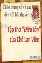 Bài giảng tập thơ điêu tàn của chế lan viên 30x