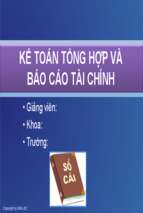 Bài giảng kế toán tổng hợp và báo cáo tài chính 35