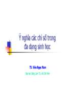 Ý nghĩa các chỉ số trong đa dạng sinh học 45