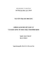 Chính sách thu hút đầu tư vào khu kinh tế nhơn hội, tỉnh bình định