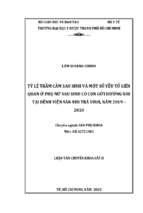 Tỷ lệ trầm cảm sau sinh và một số yếu tố liên quan ở phụ nữ sau sinh có con gửi dưỡng nhi tại bệnh viện sản nhi trà vinh, năm 2019 – 2020