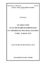 Tác nhân vi sinh và các yếu tố liên quang đến độ nặng của viêm phổi mắc phải trong cộng đồng ở trẻ 2 59 tháng tuổi