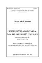 Nghiên cứu hla drb1 và hladqb1 trên bệnh nhân pemphigus