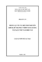 Pháp luật về các biện pháp khuyến khích, hỗ trợ phát triển năng lượng tái tạo ở việt nam hiện nay