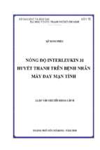 Nồng độ interleukin 31 huyết thanh trên bệnh nhân mày đay mạn tính