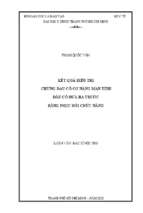 Kết quả điều trị chứng đau cổ cơ năng mạn tính đầu cổ đưa ra trước bằng phục hồi chức năng