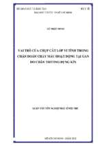 Vai trò của chụp cắt lớp vi tính trong chẩn đoán chảy máu hoạt động tại gan do chấn thương bụng kín