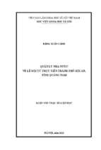Quản lý nhà nước  về lễ hội từ thực tiễn thành phố hội an,  tỉnh quảng nam