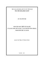Nhu cầu giao tiếp với cha mẹ  của học sinh trung học cơ sở huyện bình chánh, thành phố hồ chí minh