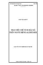 Thay đổi thể tích hải mã trên người bệnh alzheimer