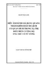 Siêu âm đánh giá bàng quang nhằm kiểm soát di lệch cơ quan đích trong xạ trị điều biến cường độ ung thư cổ tử cung