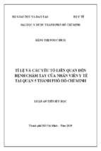 Tỉ lệ và các yếu tố liên quan đến bệnh chàm tay của nhân viên y tế tại quận 5 thành phố hồ chí minh