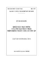 Khảo sát đặc điểm của phì đại thất trái trên bệnh nhân tăng huyết áp