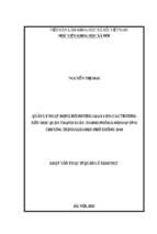 Quản lý hoạt động bồi dưỡng giáo viên các trường tiểu học quận thanh xuân, thành phố hà nội đáp ứng chương trình giáo dục phổ thông 2018