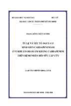 Tỷ lệ và yếu tố nguy cơ sinh gien carbapenemase ở vi khuẩn gram âm kháng carbapenem trên bệnh nhân h i sức cấp cứu