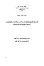 Nghiên cứu khả năng hấp phụ khí so2 bằng vật liệu hấp phụ được chế tạo từ lõi ngô.