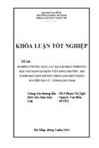 Nghiên cứu ứng dụng các bài tập phát triển sức bật cho nam vận động viên bóng chuyền   đội tuyển học sinh trường trung học phổ thông nguyễn văn cừ    tỉnh quảng nam.